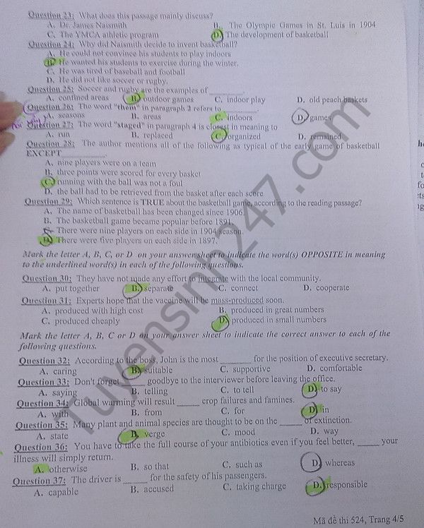 Đề thi thử THPT Quốc gia năm 2017 