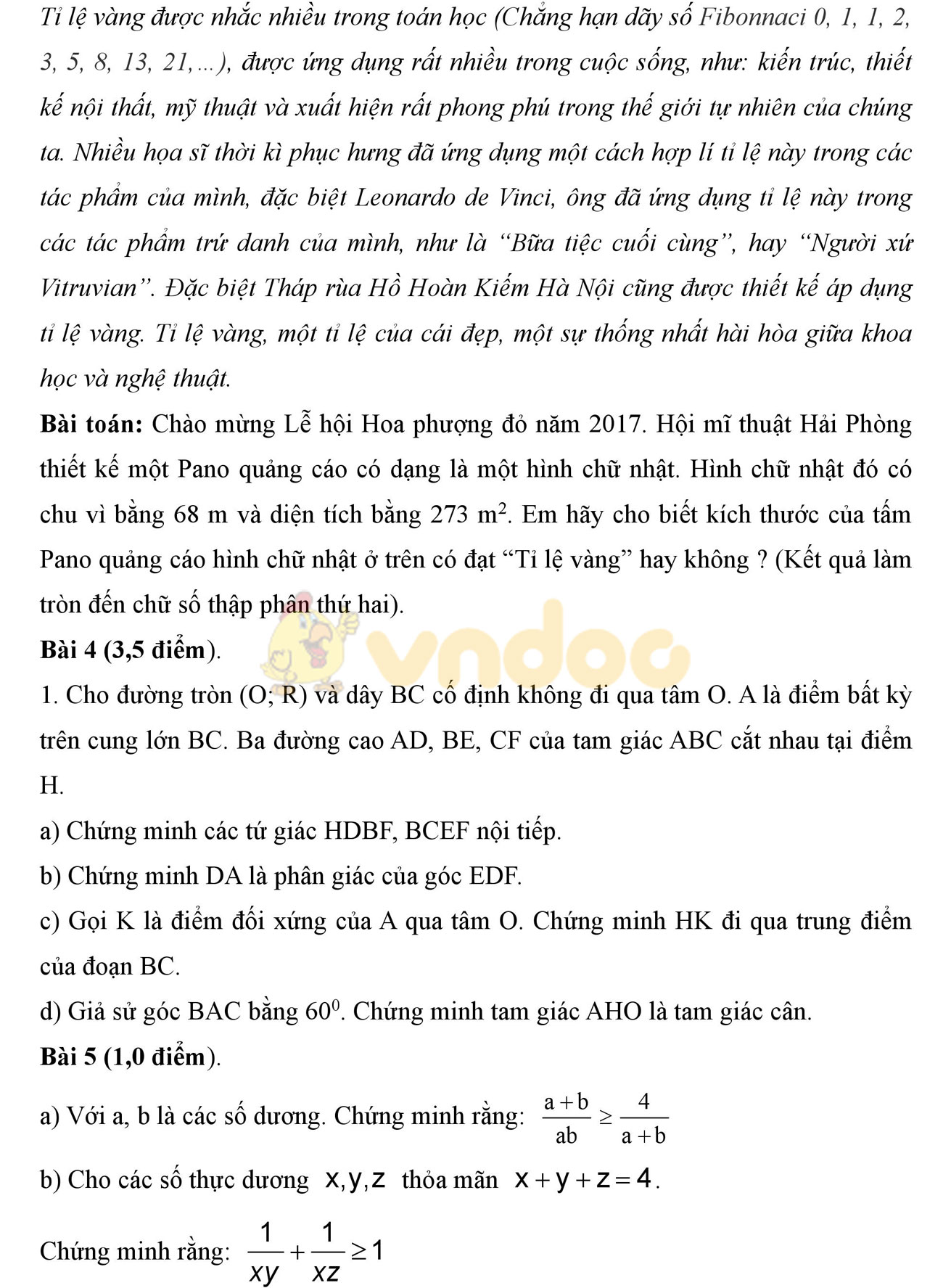 Đề thi thử vào lớp 10 môn Toán