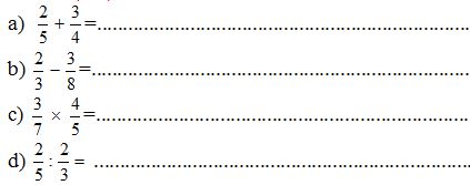 Đề thi học kì 2 môn Toán lớp 4