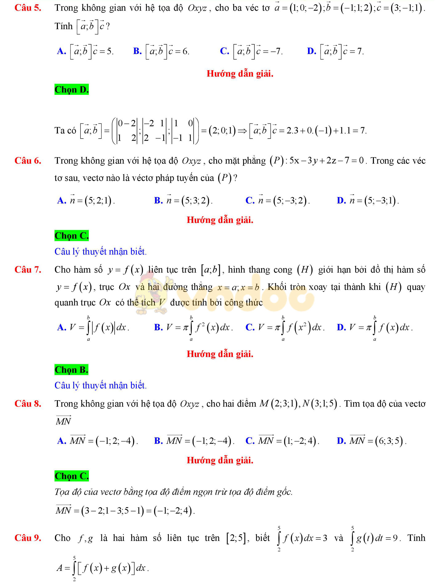 Đề thi học kì 2 môn Toán lớp 12 Đề thi học kì 2 môn Toán lớp 12