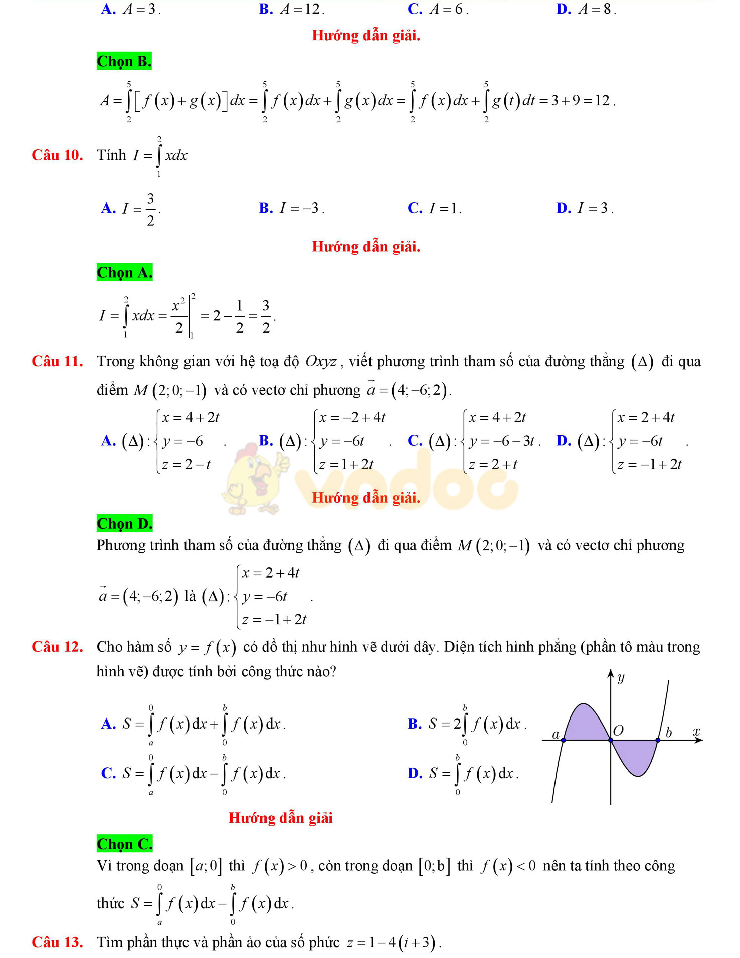 Đề thi học kì 2 môn Toán lớp 12 Đề thi học kì 2 môn Toán lớp 12