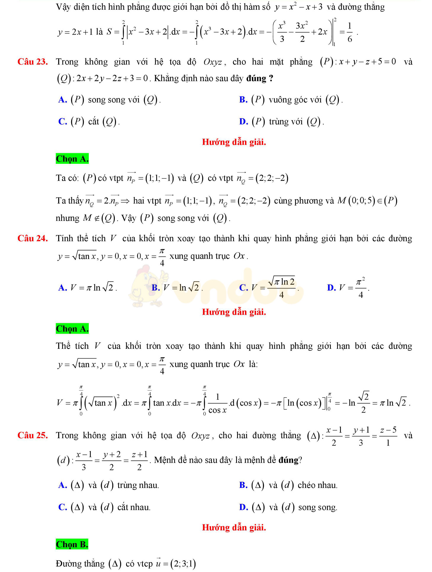 Đề thi học kì 2 môn Toán lớp 12 Đề thi học kì 2 môn Toán lớp 12