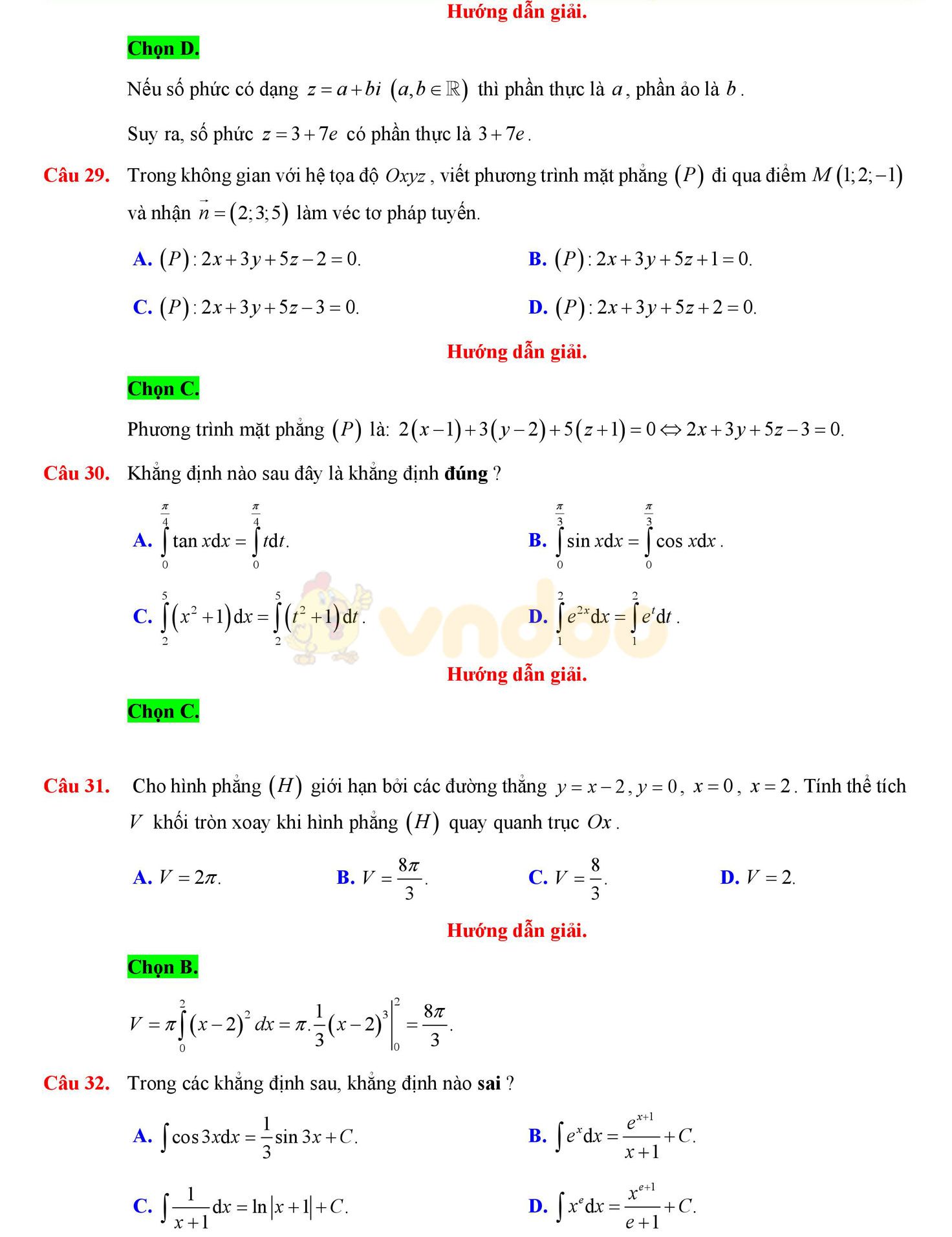 Đề thi học kì 2 môn Toán lớp 12 Đề thi học kì 2 môn Toán lớp 12