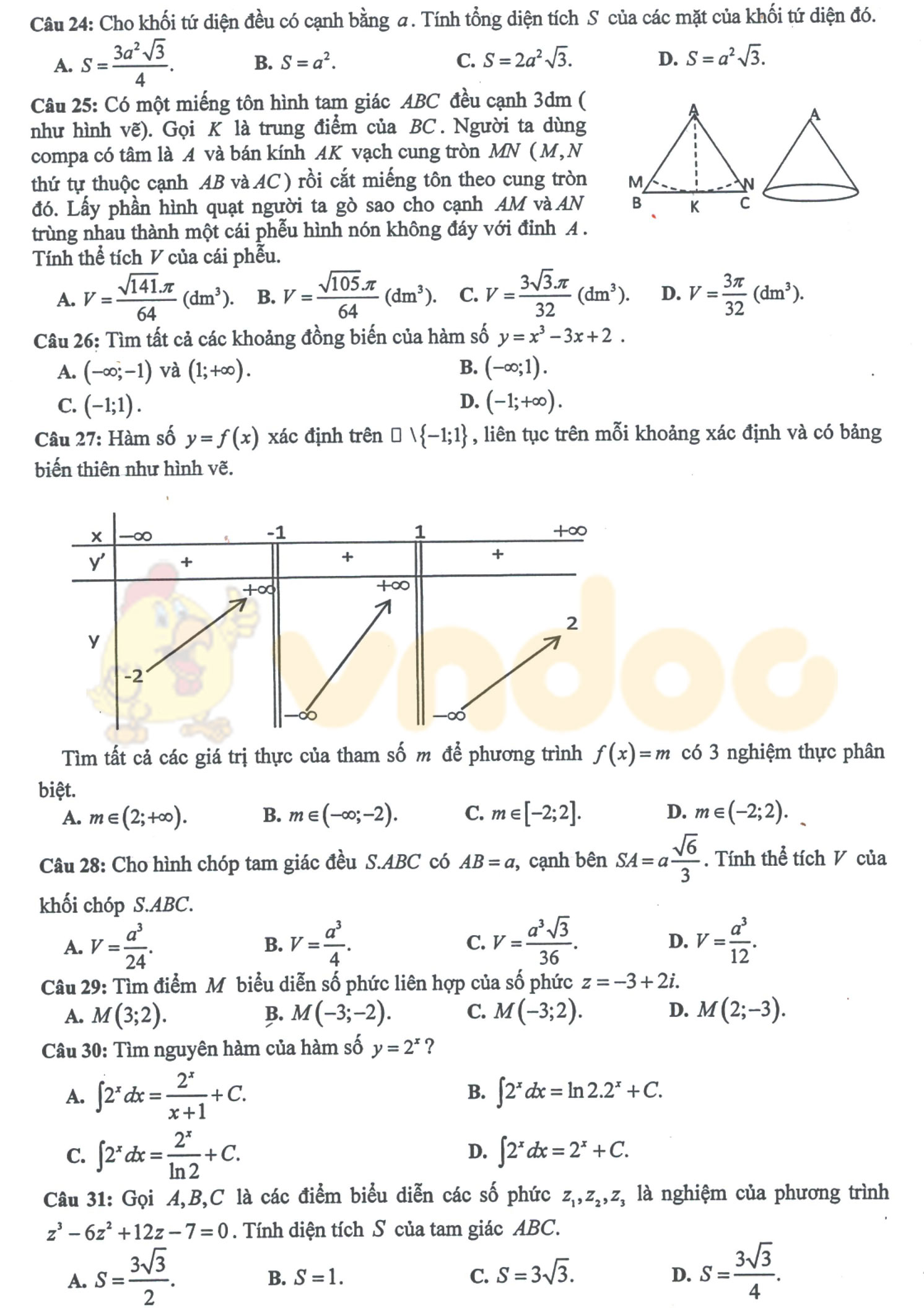 Đề thi thử THPT Quốc gia năm 2017 môn Toán