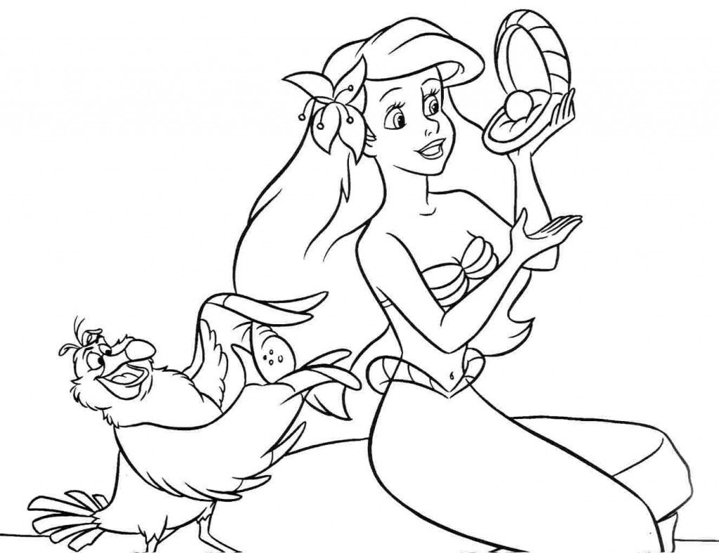 Tranh tô màu nàng tiên cá