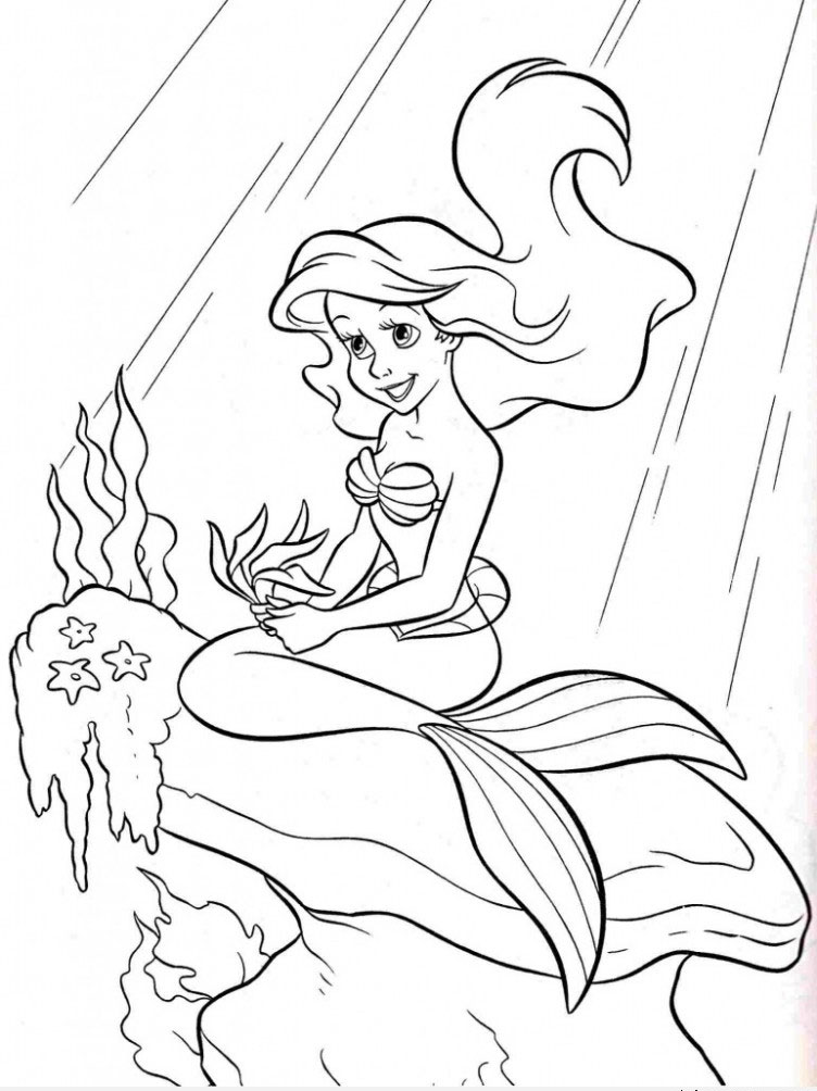 Tranh tô màu nàng tiên cá