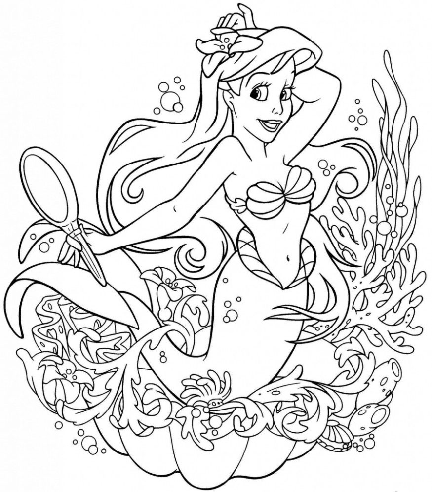 Tranh tô màu nàng tiên cá