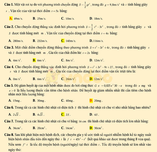 121 bài toán ứng dụng thực tế có hướng dẫn giải chi tiết 121 bài toán ứng dụng thực tế có hướng dẫn giải chi tiết