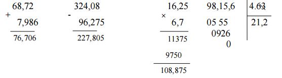 Đề thi học kì 2 môn Toán lớp 5