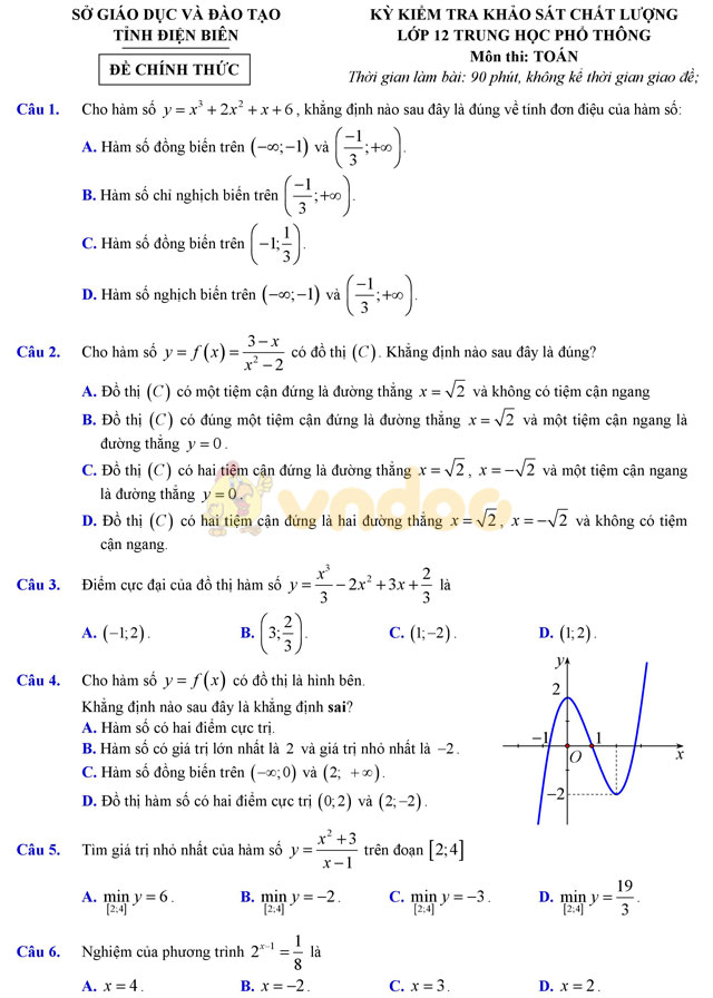 Đề thi thử THPT Quốc gia năm 2017 môn Toán