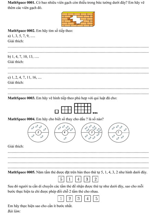 1001 bài toán tư duy lớp 2