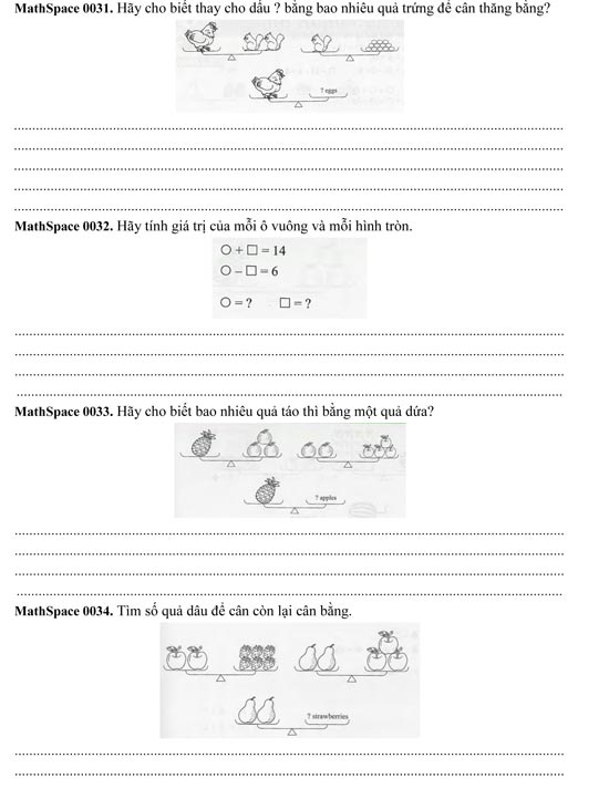 1001 bài toán tư duy lớp 2