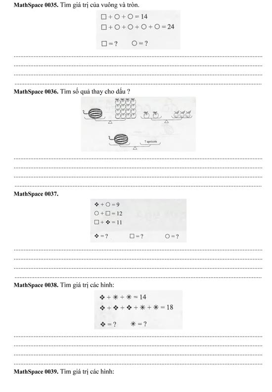 1001 bài toán tư duy lớp 2