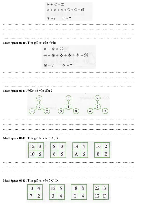1001 bài toán tư duy lớp 2