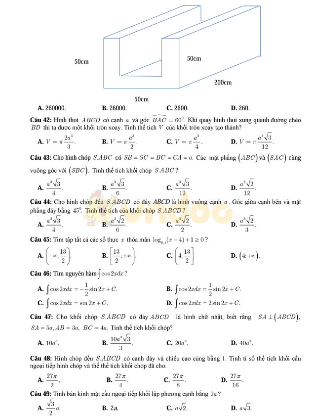 Đề thi thử THPT Quốc gia năm 2017 môn Toán