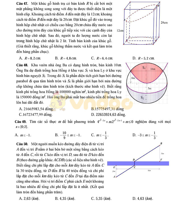 Đề thi thử THPT Quốc gia năm 2017 môn Toán