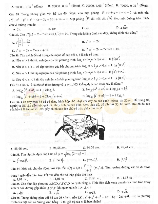 Đề thi thử THPT Quốc gia năm 2017 môn Toán Đề thi thử THPT Quốc gia năm 2017 môn Toán
