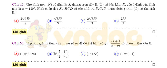 Đề thi thử THPT Quốc gia năm 2017 môn Toán 