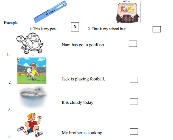 Bộ câu hỏi ôn tập môn tiếng Anh lớp 3