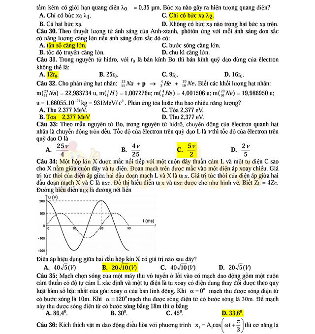 Đề thi thử THPT Quốc gia năm 2017 môn Vật lý 