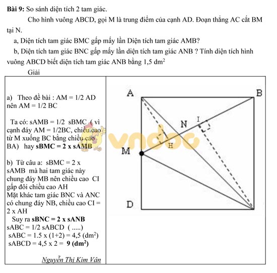 Bài tập hình học nâng cao lớp 5