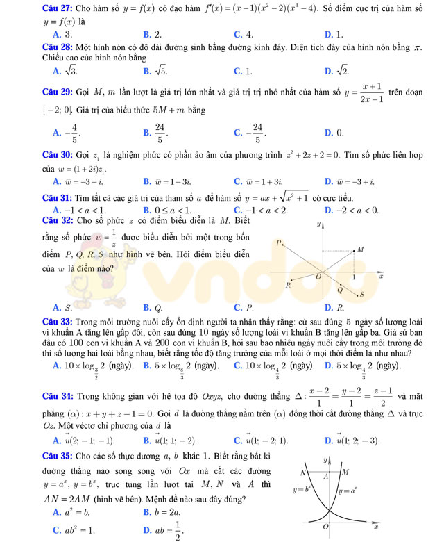 Đề thi thử THPT Quốc gia năm 2017 môn Toán