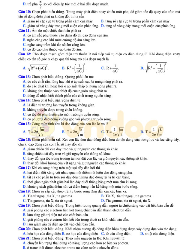 Đề thi thử THPT Quốc gia năm 2017 môn Vật lý Đề thi thử THPT Quốc gia năm 2017 môn Vật lý
