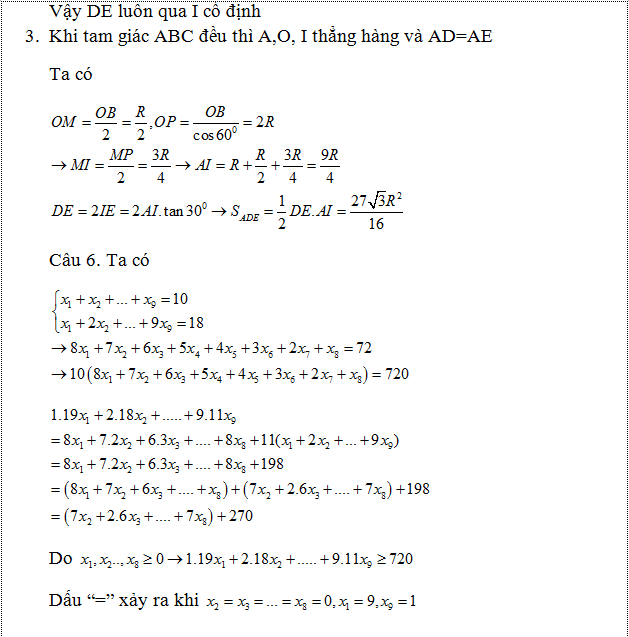 Đề thi vào lớp 10 môn Toán có đáp án