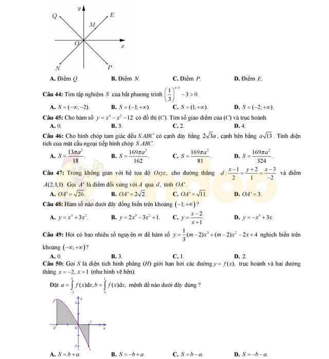 Đề thi thử THPT Quốc gia năm 2017 môn Toán 