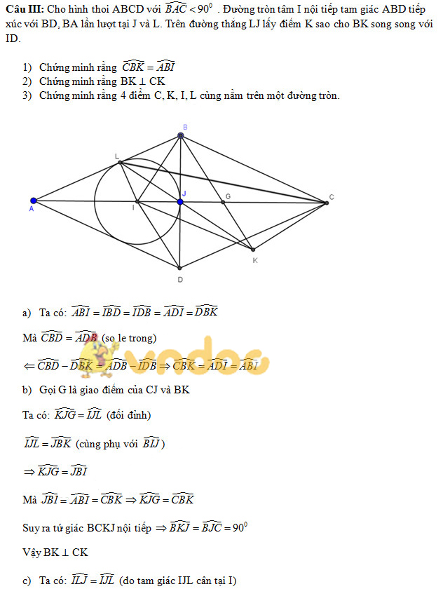 Đề thi tuyển sinh vào lớp 10 môn Toán