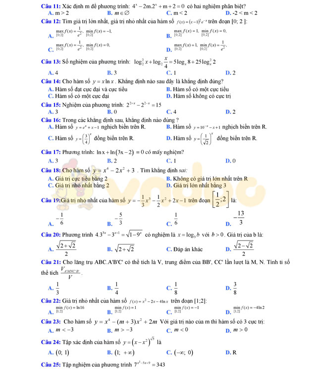 Đề thi thử THPT Quốc gia năm 2017 môn Toán