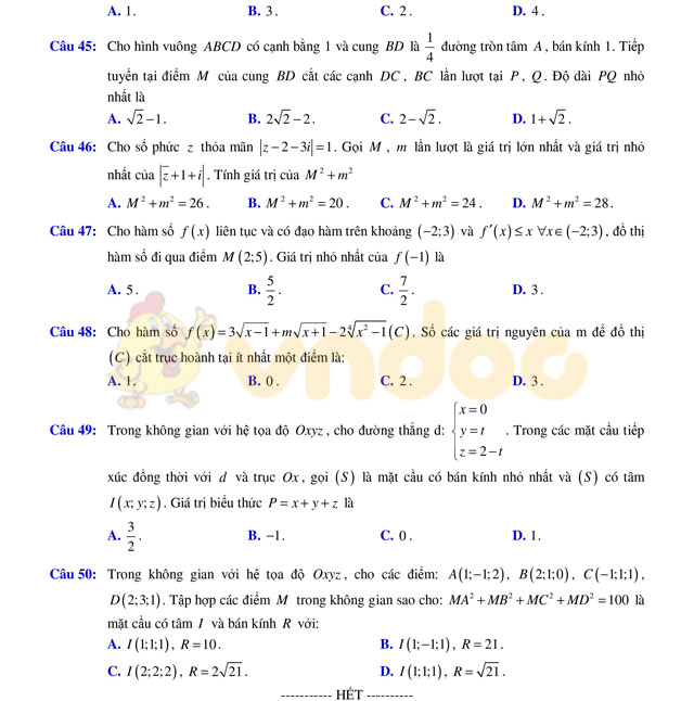 Đề thi thử THPT Quốc gia năm 2017 môn Toán Đề thi thử THPT Quốc gia năm 2017 môn Toán
