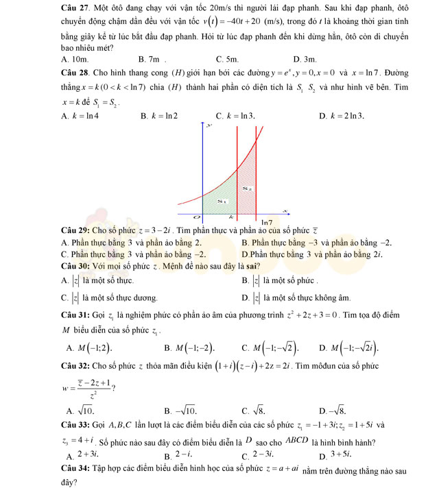Đề thi thử THPT Quốc gia năm 2017 môn Toán 