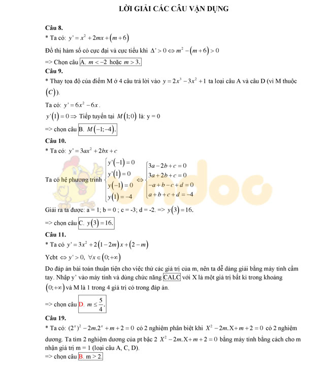 Đáp án đề thi thử THPT Quốc gia năm 2017 môn Toán 