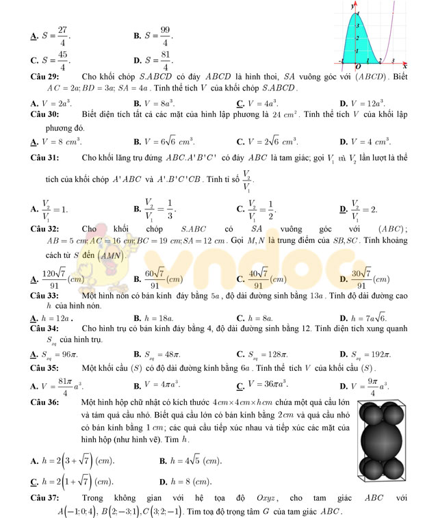 Đề thi thử THPT Quốc gia năm 2017 môn Toán