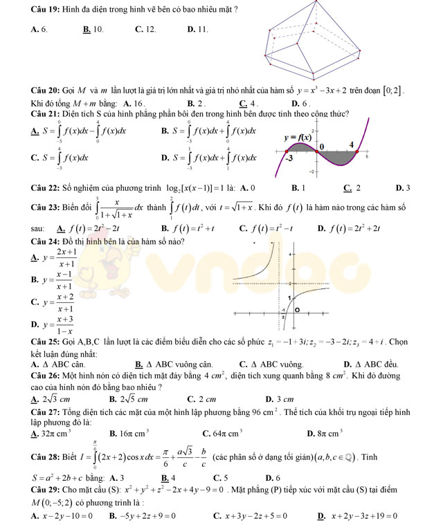 Đề thi thử THPT Quốc gia năm 2017 môn Toán Đề thi thử THPT Quốc gia năm 2017 môn Toán