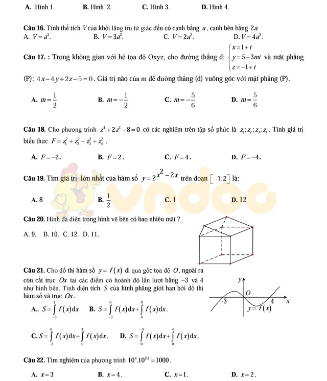 Đề thi thử THPT Quốc gia năm 2017 môn Toán Đề thi thử THPT Quốc gia năm 2017 môn Toán