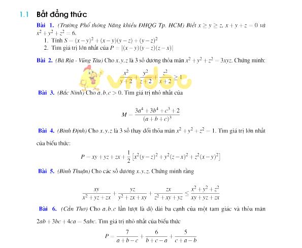 Bộ đề thi tuyển sinh Chuyên Toán