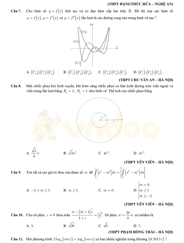 152 bài toán vận dụng cao có đáp án