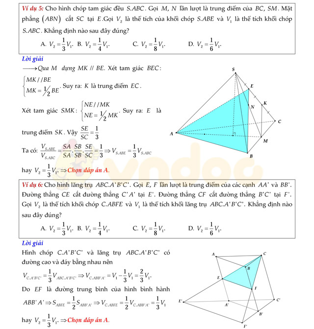 Bài tập tỷ số thể tích khối đa diện