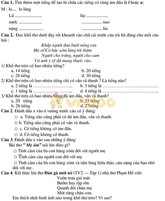 Bài tập cuối tuần lớp 4 cho HSG