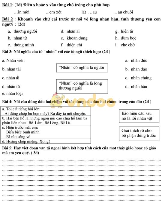 Bài tập cuối tuần lớp 4 cho HSG