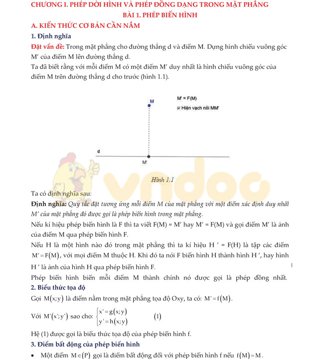 Lý thuyết và bài tập phép dời hình và phép đồng dạng trong mặt phẳng