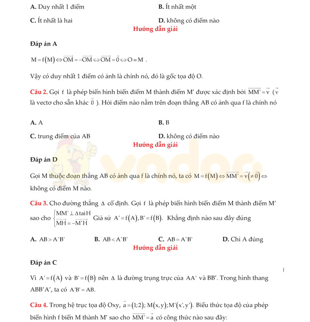Lý thuyết và bài tập phép dời hình và phép đồng dạng trong mặt phẳng