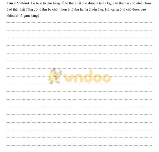 Đề kiểm tra kiến thức tháng 7 năm 2017