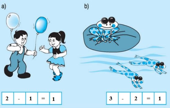 Giải bài tập trang 55 SGK Toán 1