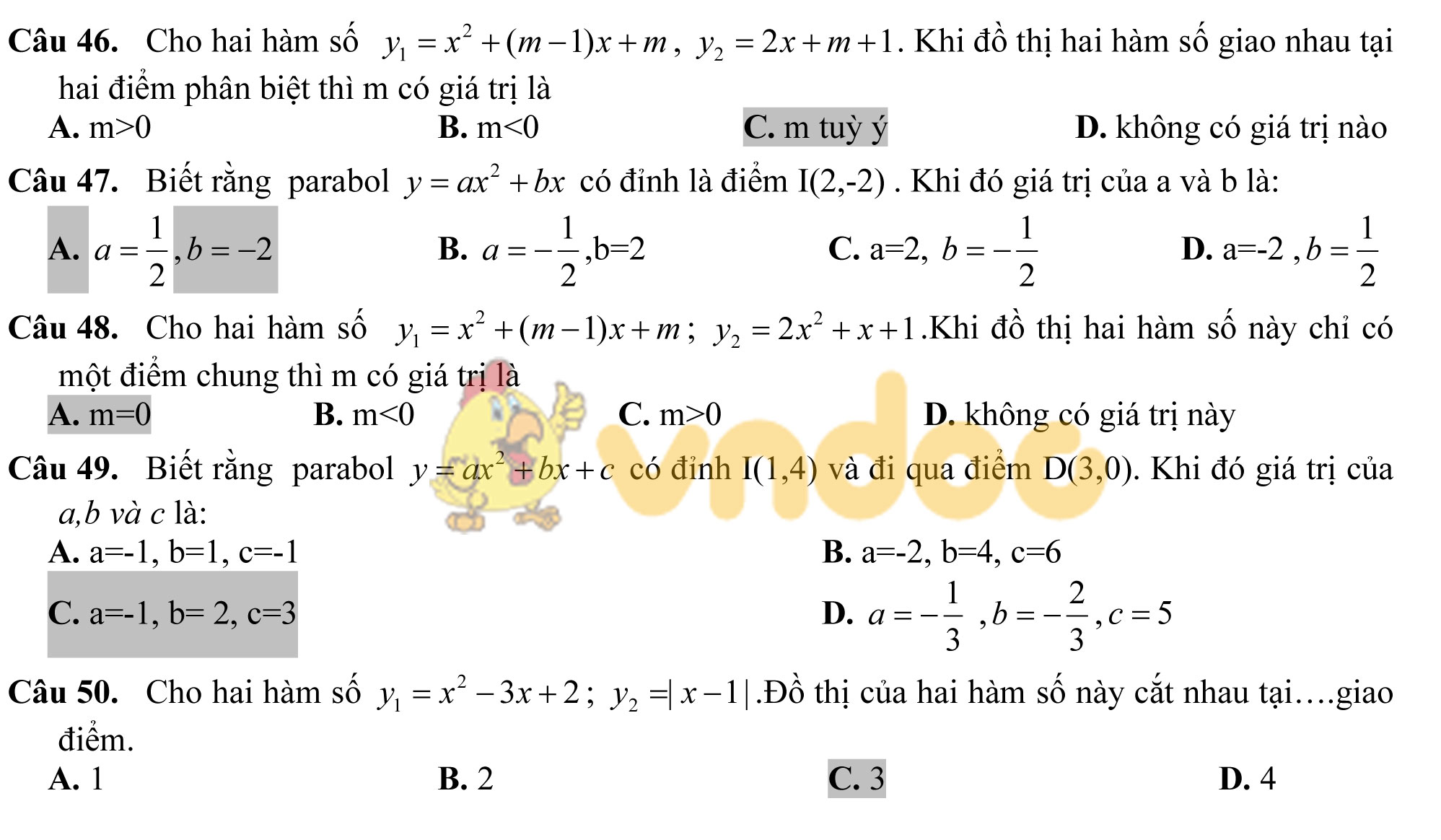 Bài tập Đại số lớp 10