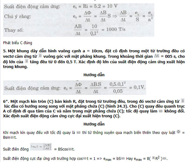 Giải bài tập môn Vật lý lớp 11