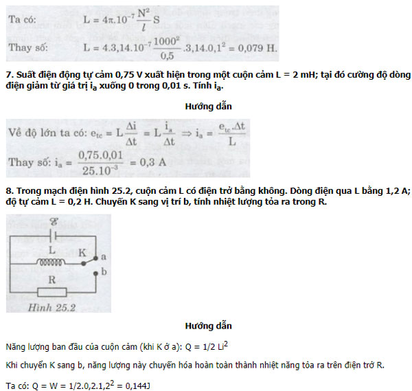 Giải bài tập môn Vật lý lớp 11