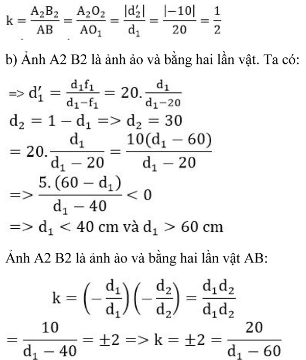 Bài tập môn Vật lý lớp 11 có đáp án